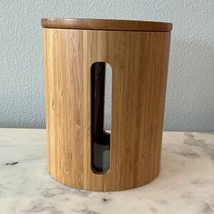 Crate & Barrel Bamboo Kitchen Canister